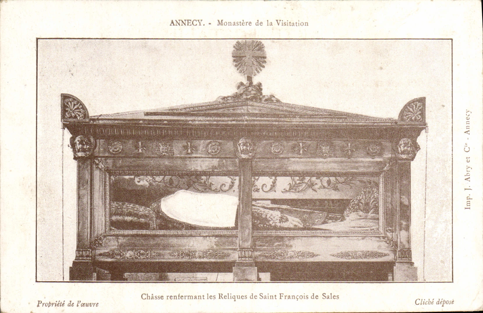 CPA Annecy Monastere De La Visitation Chasse renfermant les reliques de Saint Francois de Sales