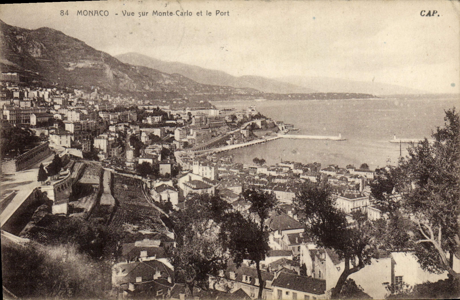 CPA Monaco Vue Sur Monte Carlo Et Le Port