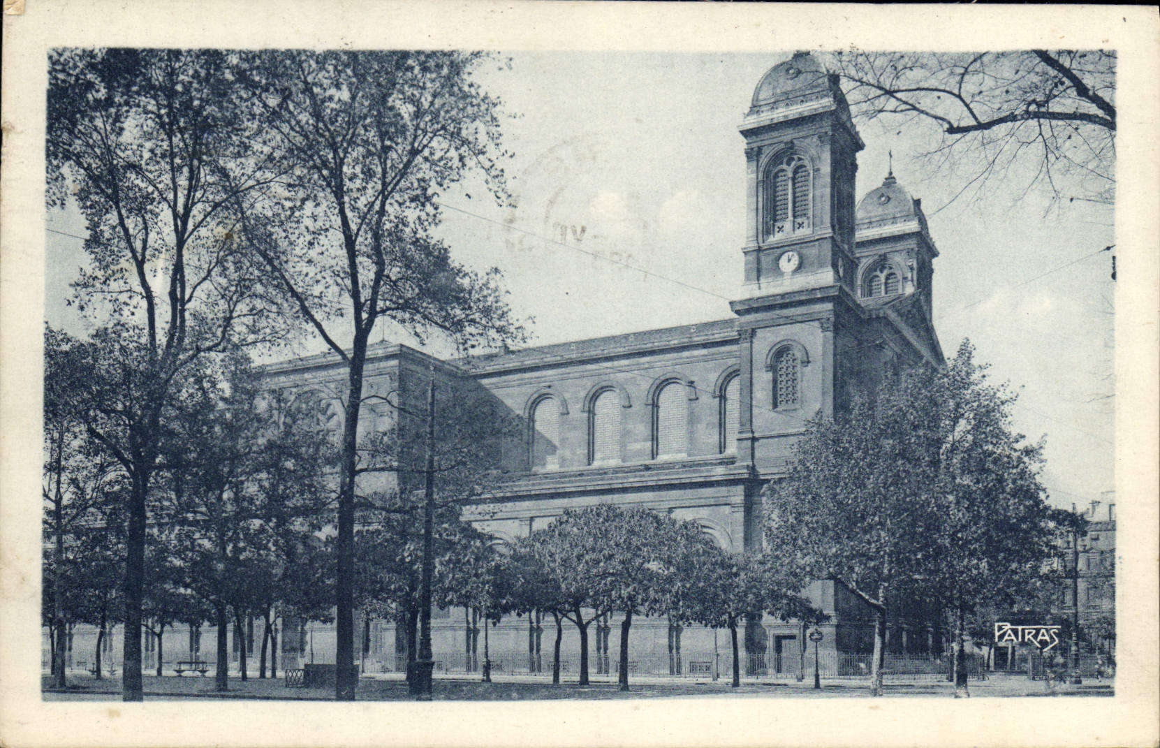 VINTAGE POSTCARD Paris Church Saint François Xavier
