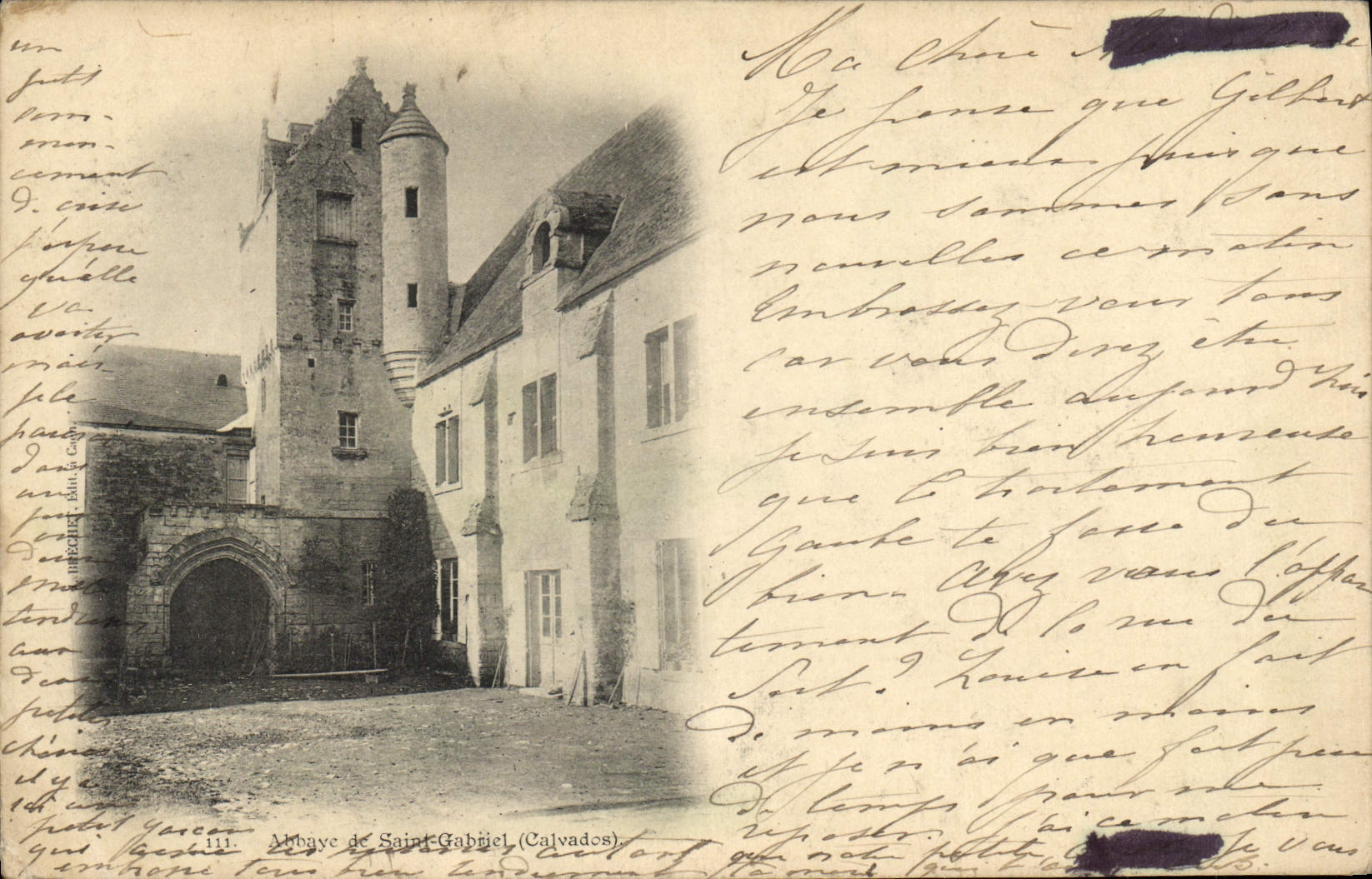 VINTAGE POSTCARD Abbey Of Gabriel Saint
