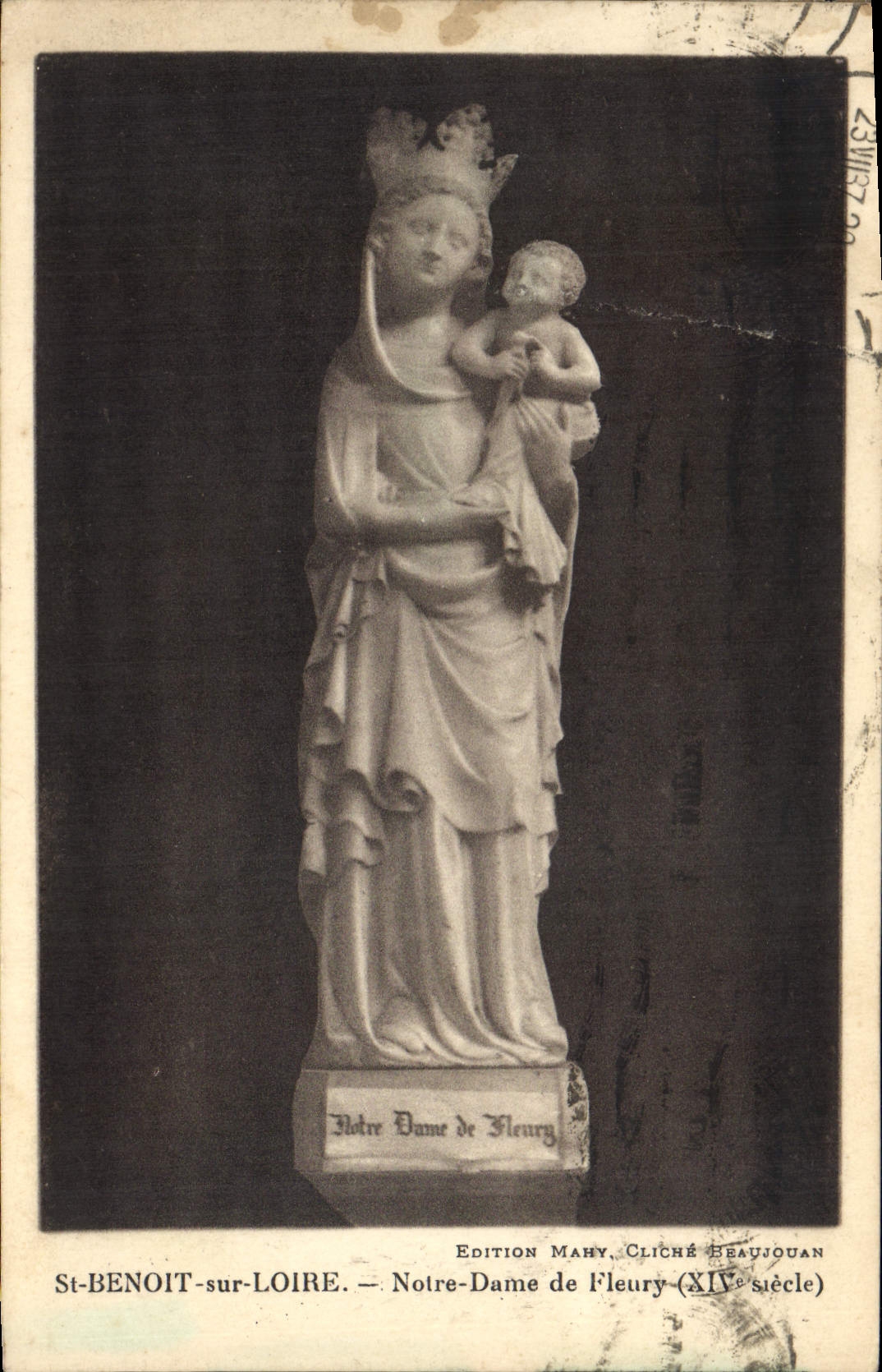 VINTAGE POSTCARD St Benoit On the Loire Notre Dame De Fleury