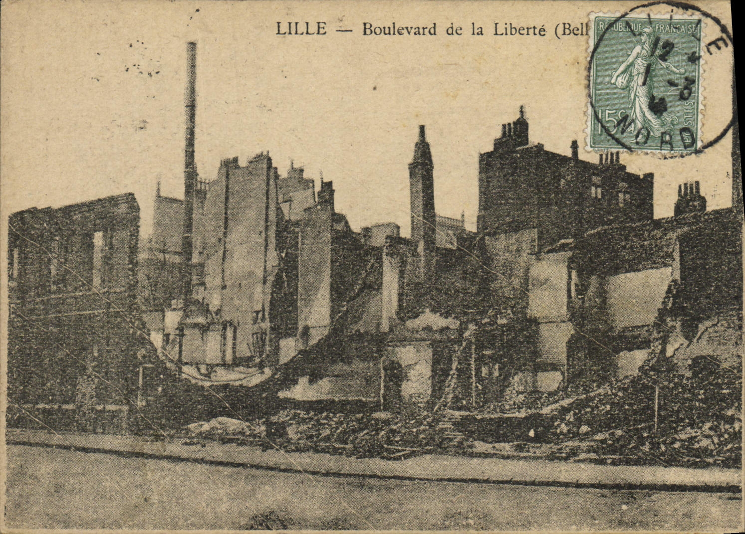 Bulevar de Lille de la POSTAL de la VENDIMIA de la libertad de Militaria