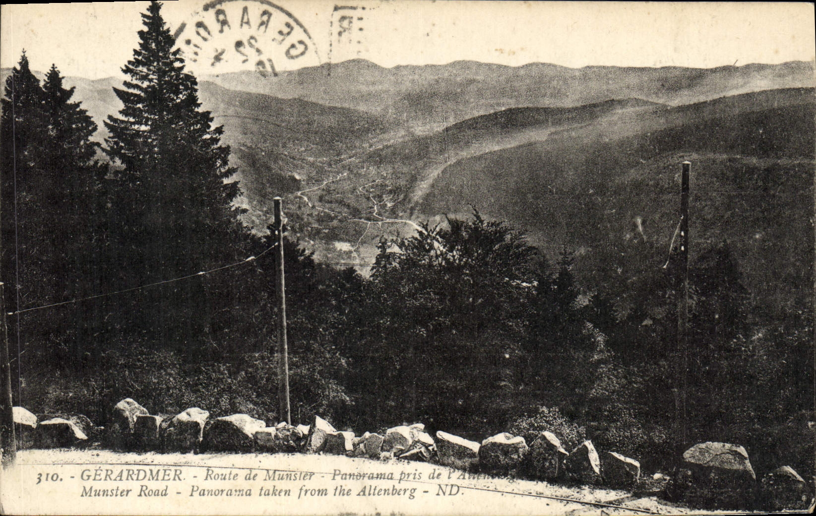 CPA Gerardmer Route De Munster Panorama Pris De l'Altenberg 