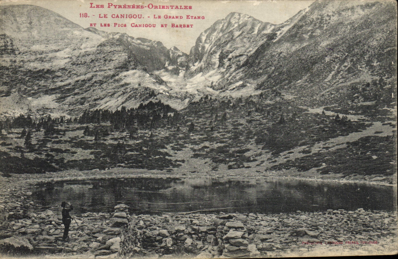 CPALe Canigou the Large Pond and the peaks Canigou and Barbet