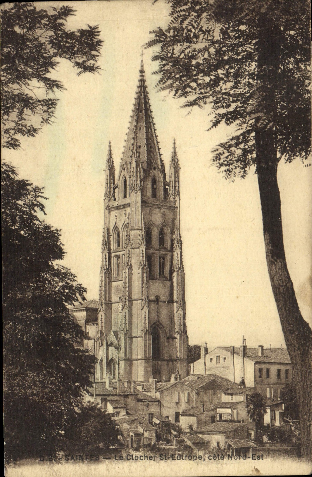 CPA Saintes Le Clocher St Eutrope Cote Nord Est