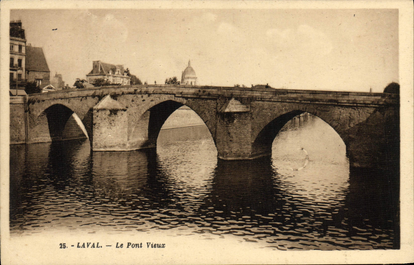 POSTAL Laval de la VENDIMIA el puente viejo