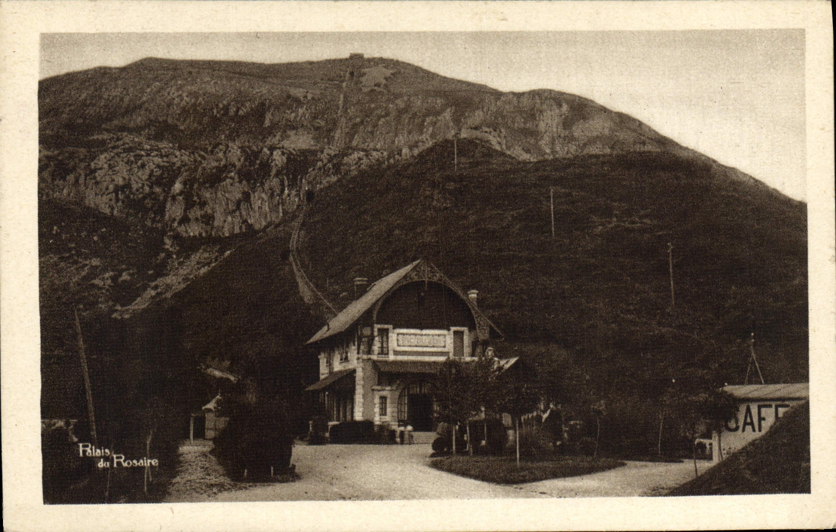 VINTAGE POSTCARD Heavy the Funicular Of the Peak Of Jer Station Of Departure