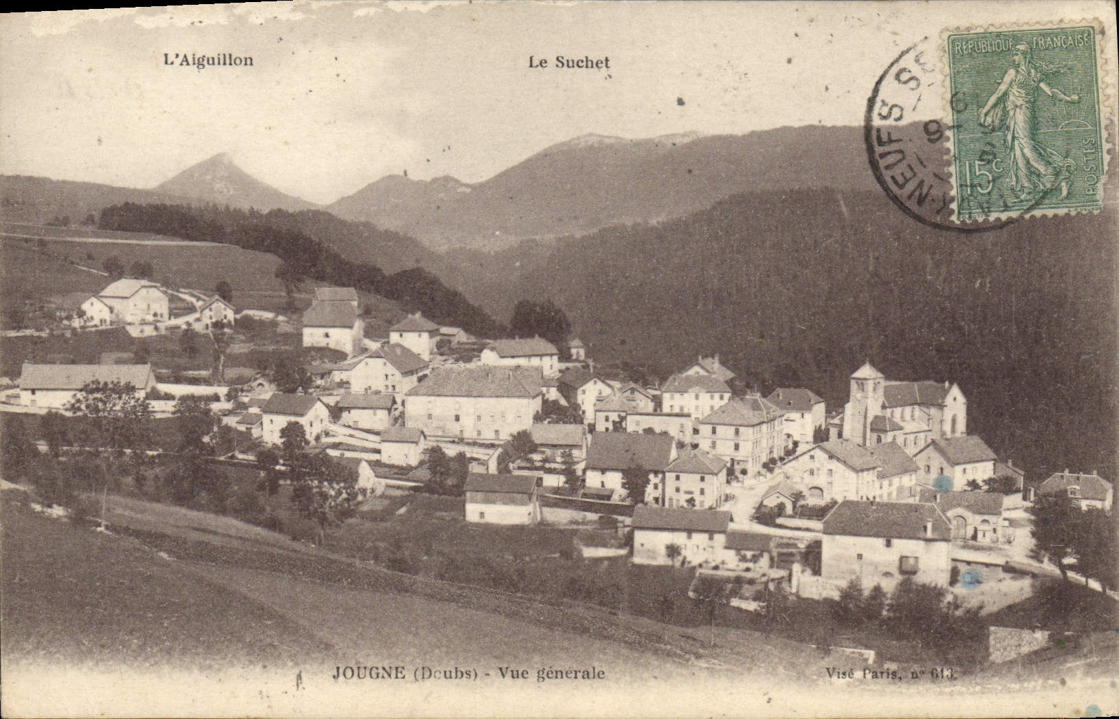 VINTAGE POSTCARD Jougne View