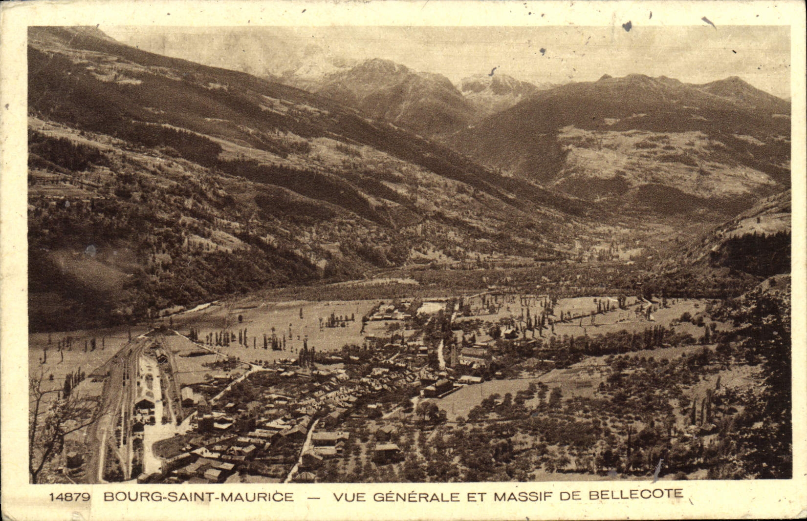 VINTAGE POSTCARD Holy Borough Maurice View And Solid mass De Bellecote