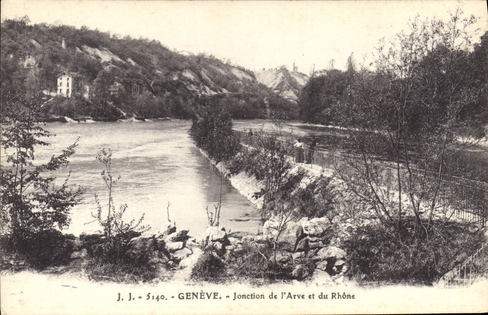 CPA Geneve Jonction De l'Arve Et Du Rhone