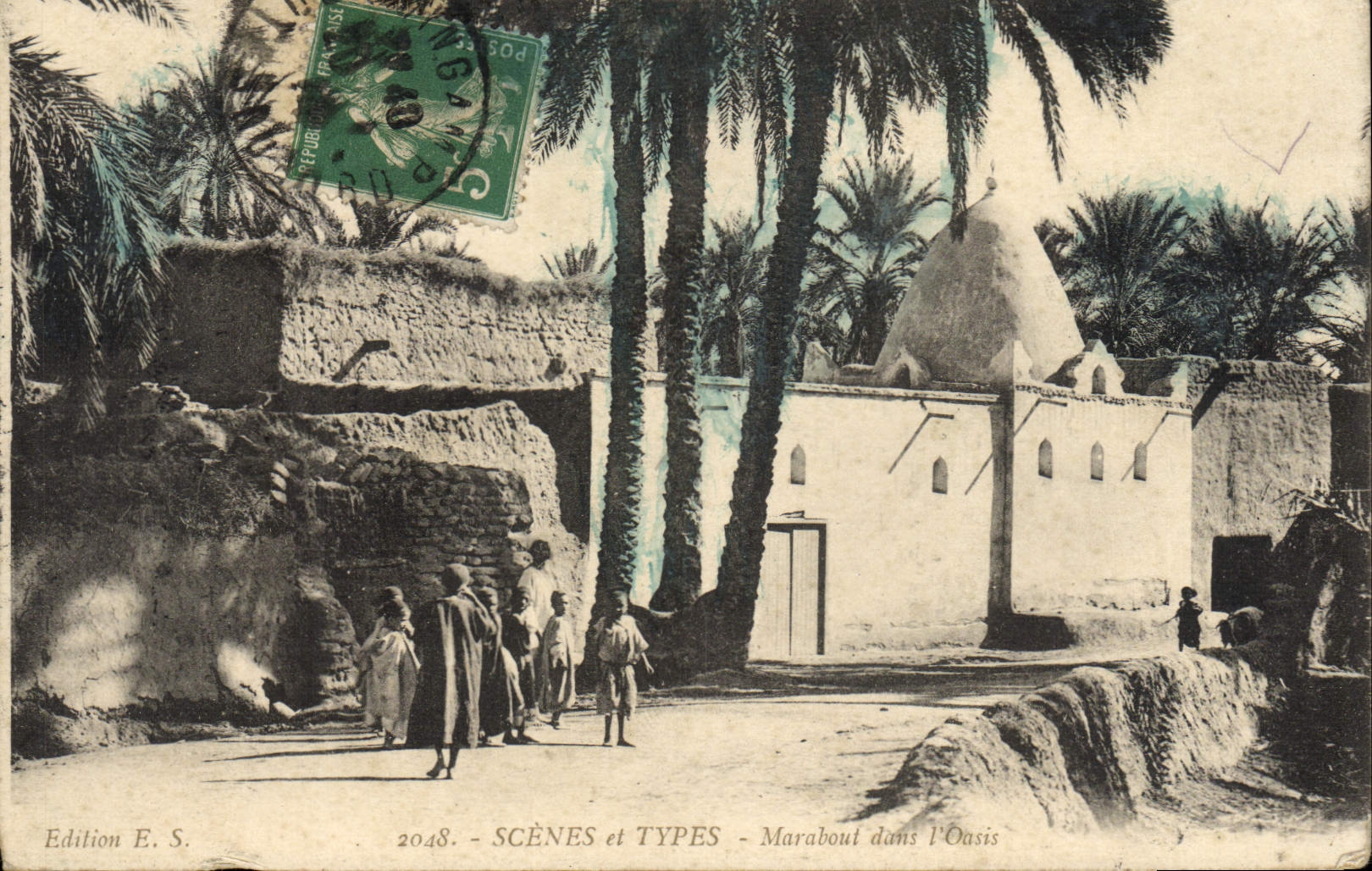 CPA Scenes Et Types Marabout Dans l'Oasis