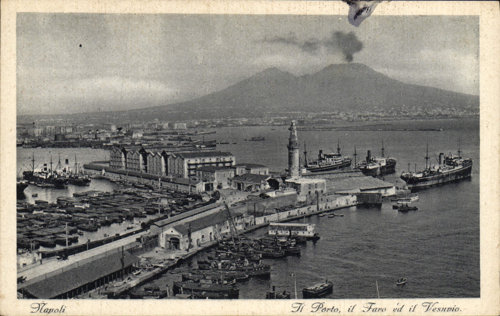 POSTAL Napoli de la VENDIMIA él Oporto él tejo Vesuvio de Faro ED