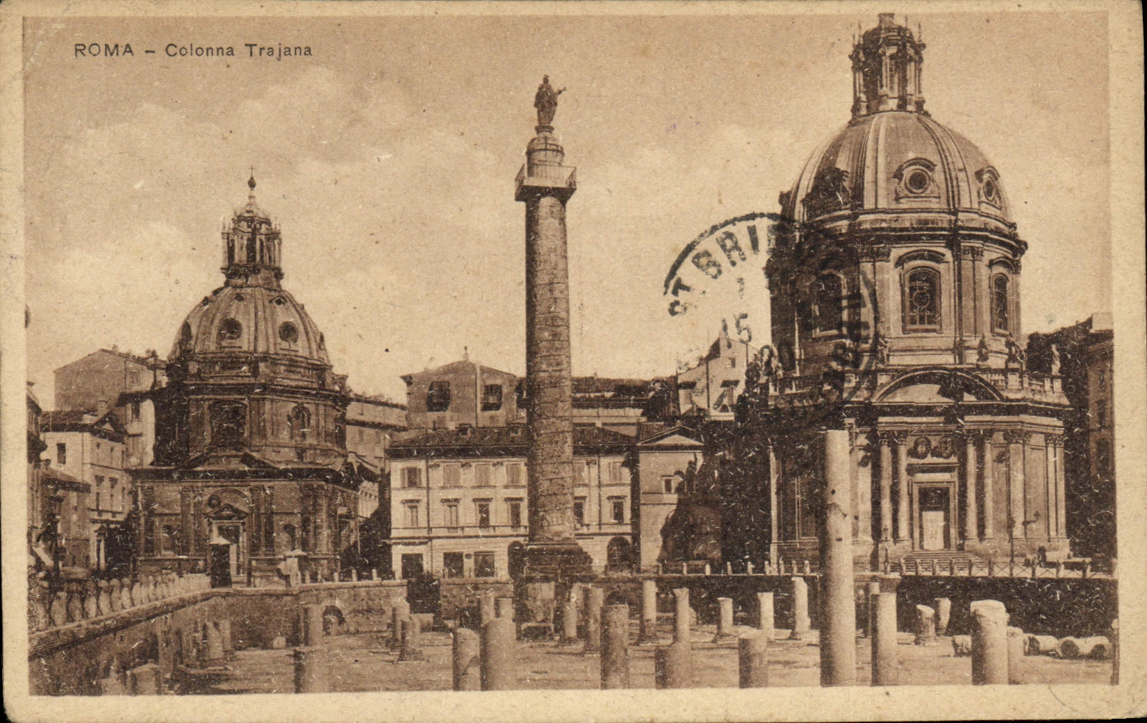 POSTAL Roma Colonna Trajana de la VENDIMIA