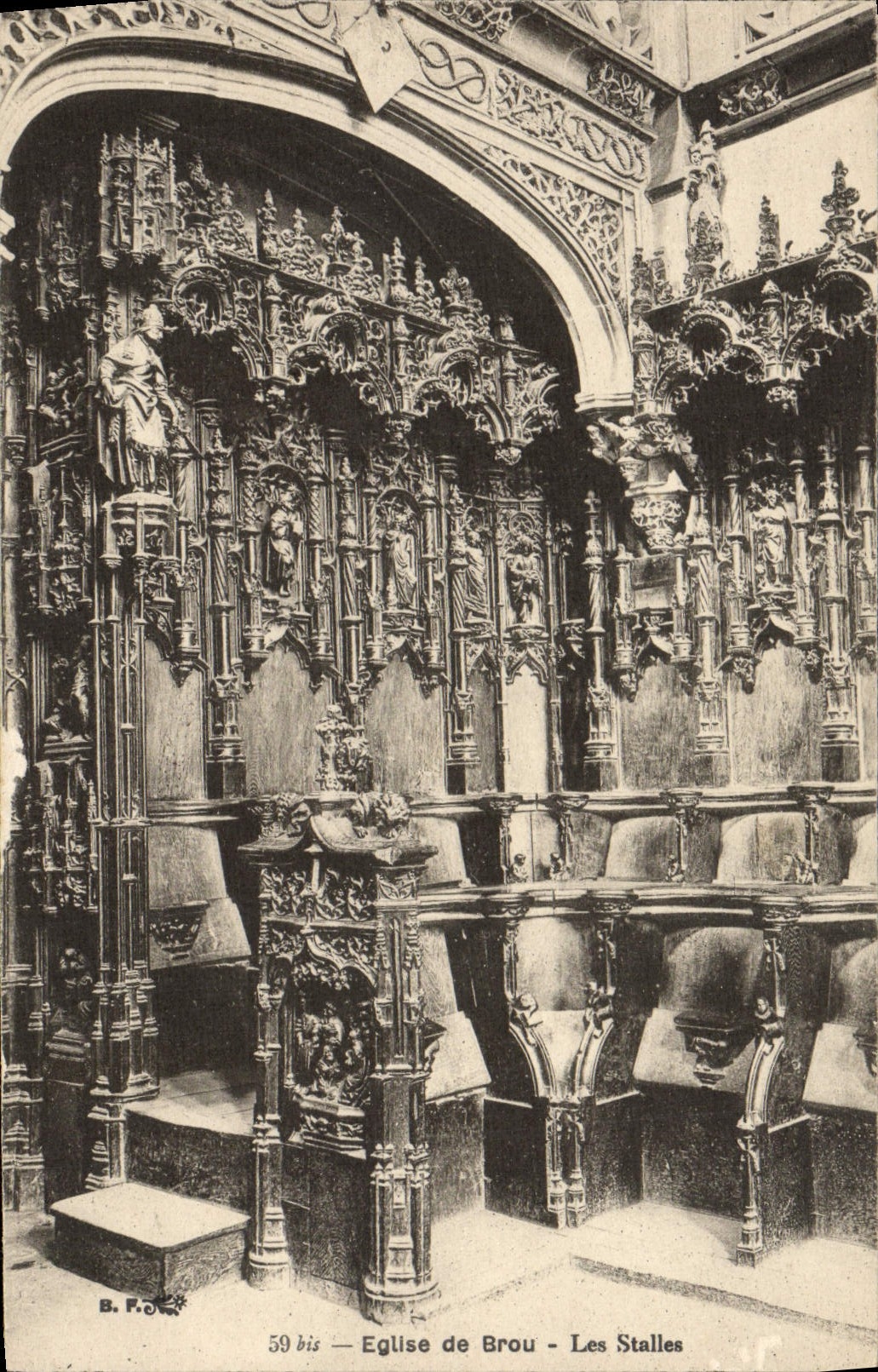 CPA Eglise de Brou Les Stalles