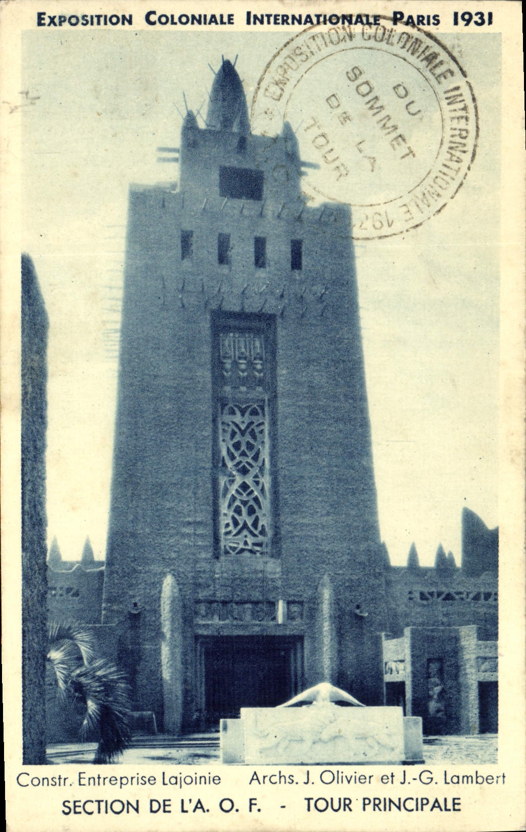 CPA Exposition Coloniale Internationale Paris 1931 Tour Principale Section de l'AOF