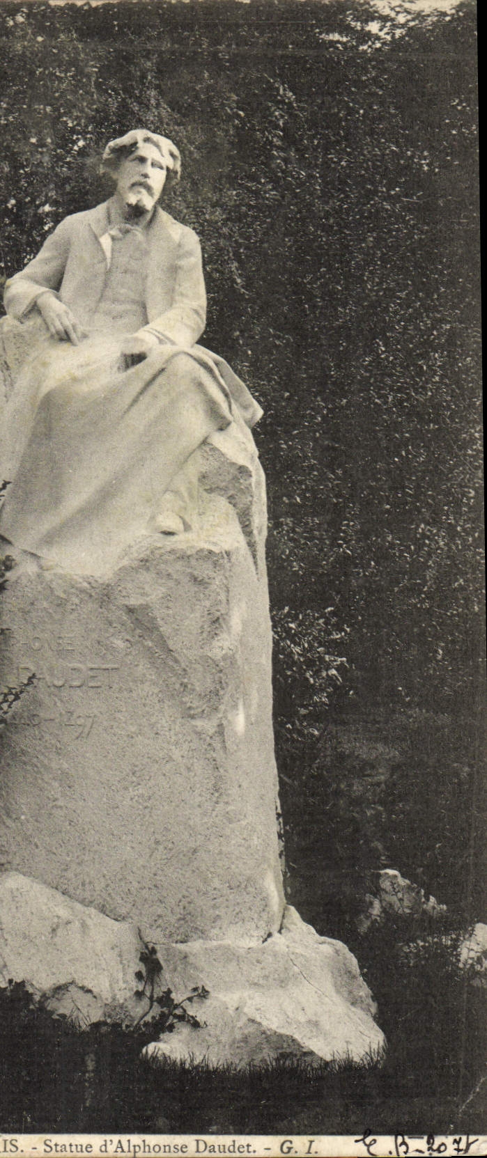 CPA Paris Statue d'Alphonse Daudet