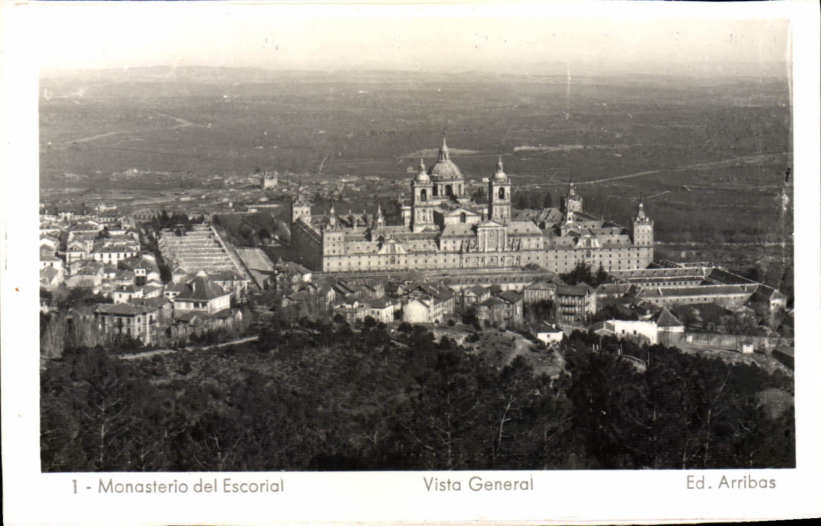 General de Escorial Vista del del de Monasterio de la POSTAL de la VENDIMIA