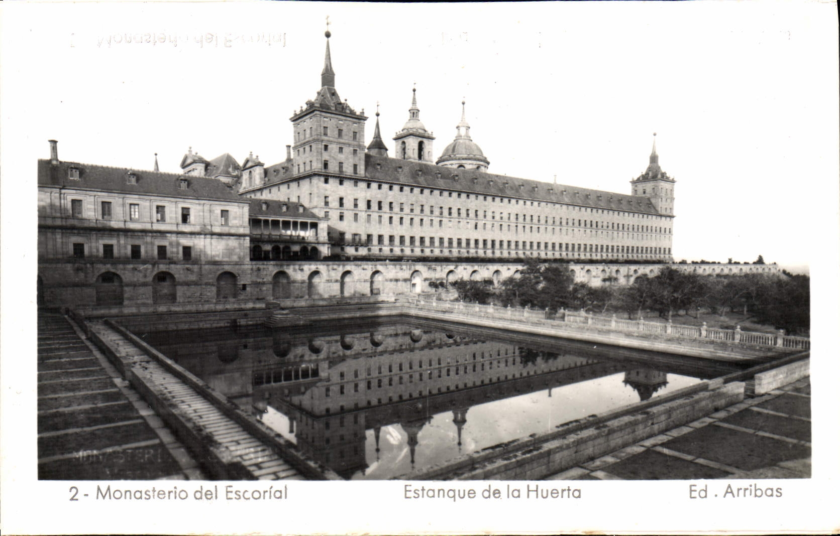 CPA Monasterio del Escorial Estanque de la Huerta