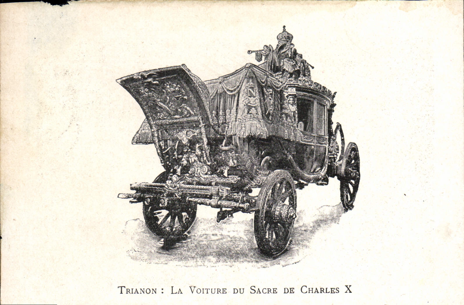 CPA Versailles La voiture du sacre de Charles X