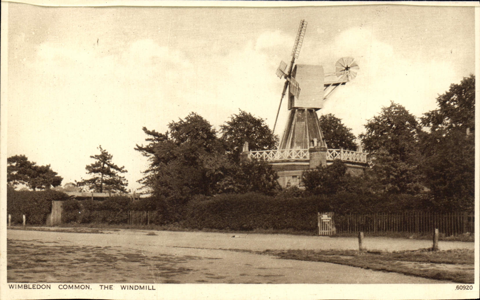 VINTAGE POSTCARD Wimbledon Common The windmill Windmill