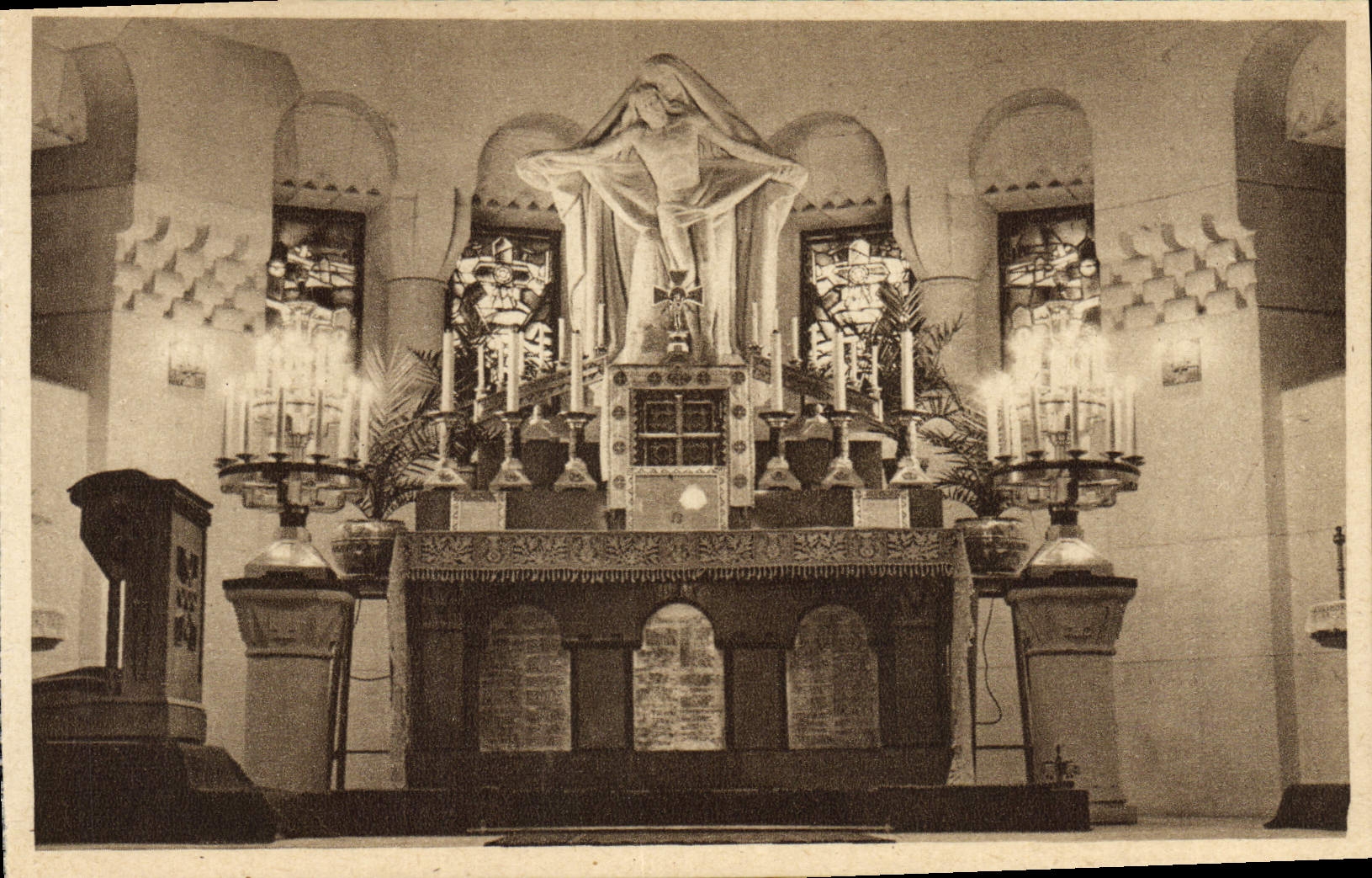 VINTAGE POSTCARD Douaumont major Furnace bridge of the Catholic Vault