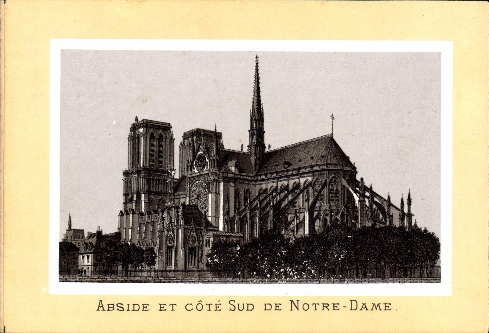 CPA Paris Abside Et Cote Sud De Notre Dame