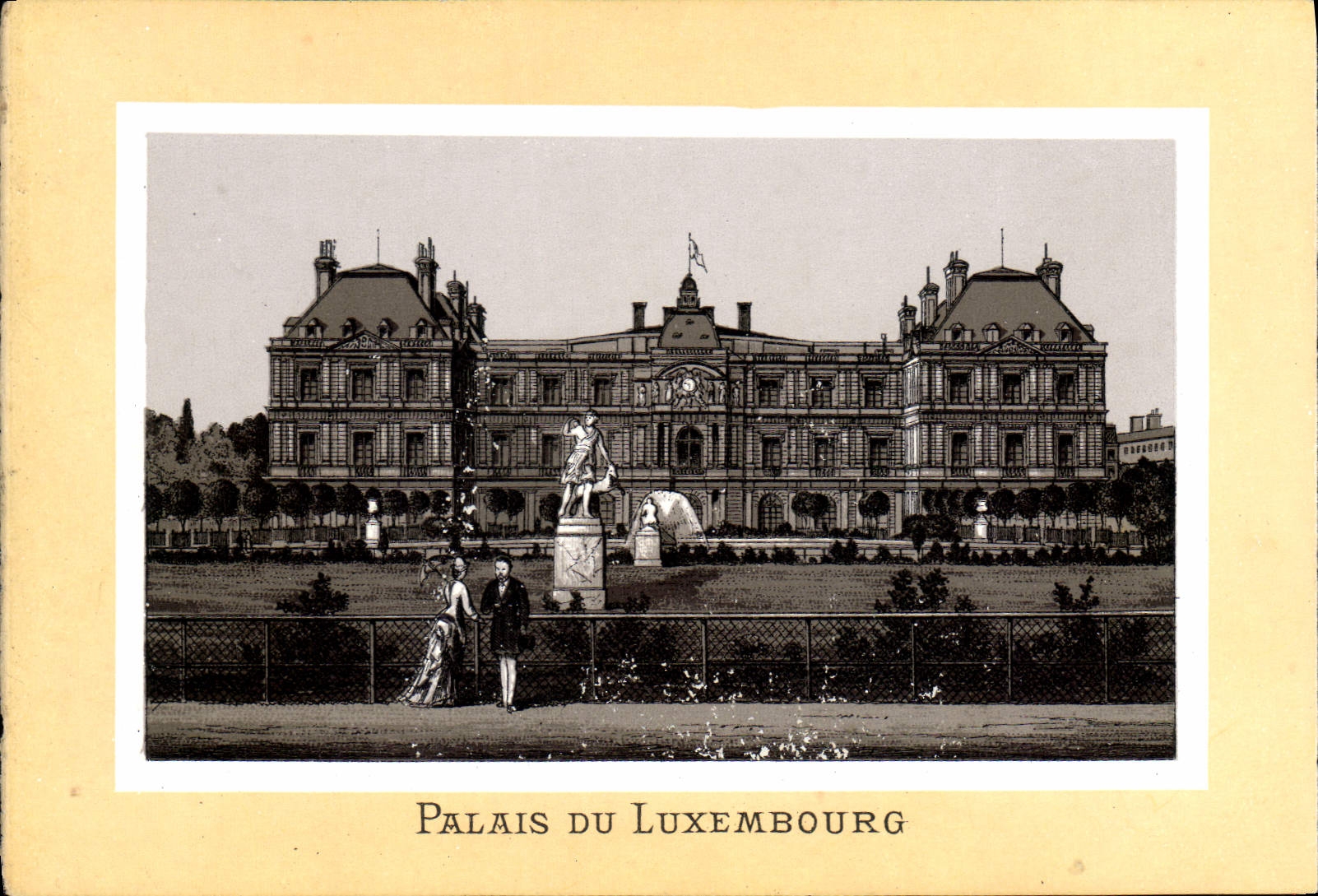 VINTAGE POSTCARD Paris Palate Of Luxembourg