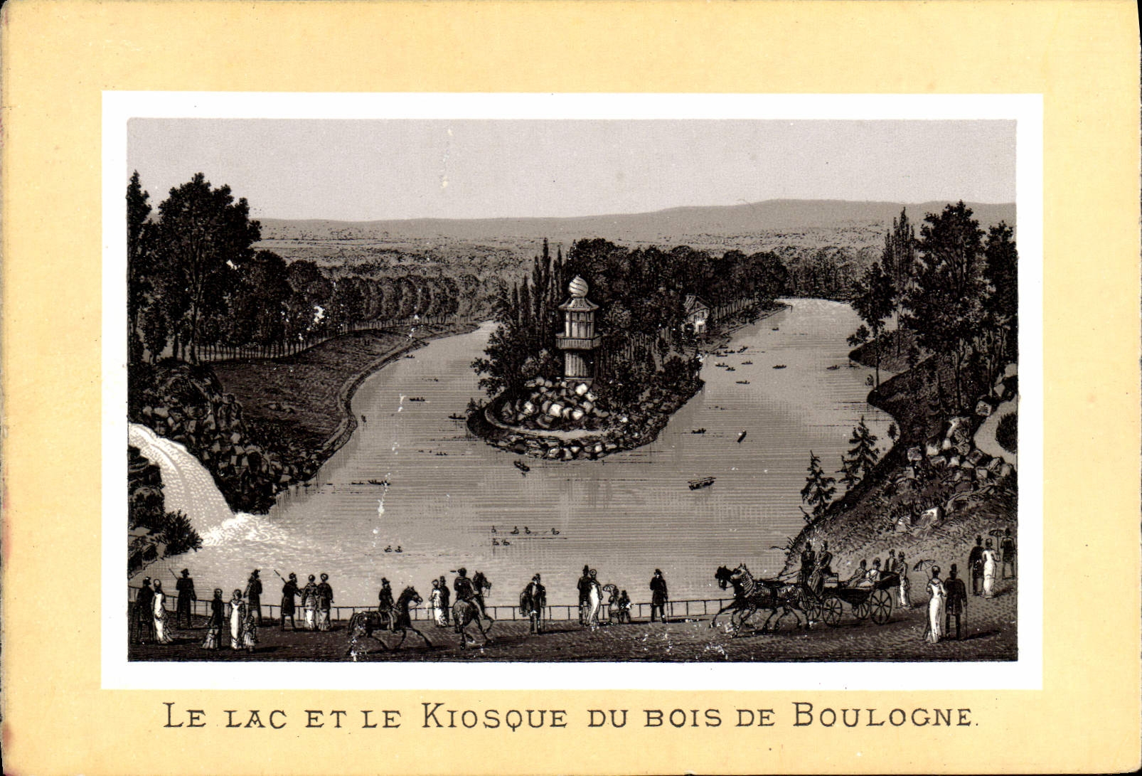 CPA Paris Le Lac Et Le Kiosque Du Bois De Boulogne
