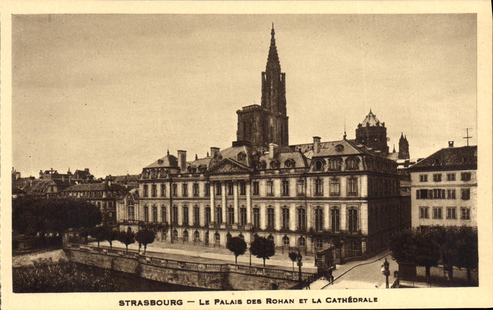 POSTAL Estrasburgo de la VENDIMIA el paladar de Rohan y de la catedral