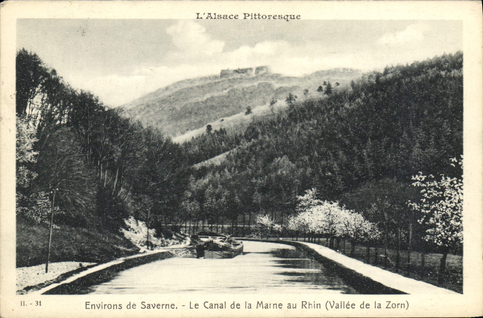 VINTAGE POSTCARD Picturesque Alsace Surroundings of Saverne the Canal of the Marne in the Rhine