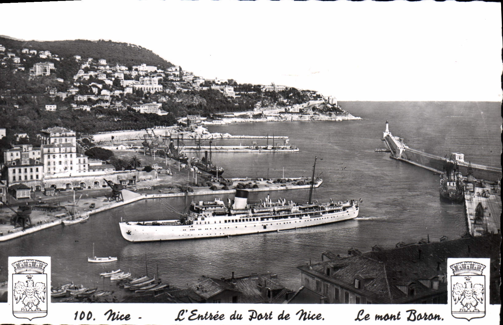 POSTAL MODERNA Niza la entrada de la parte de Niza el barco del boro del montaje