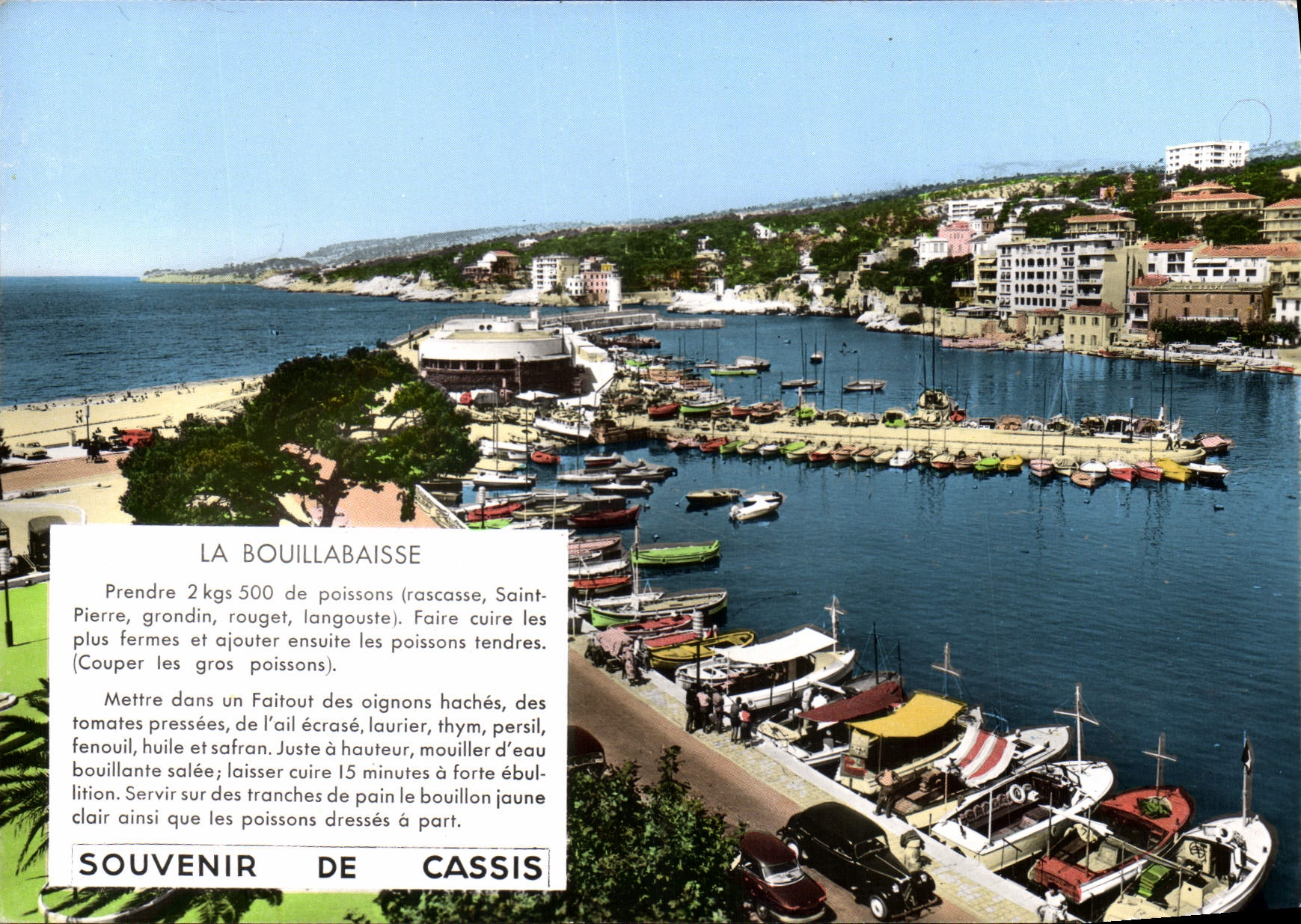 MODERN CARD To remember of Blackcurrant the Bouillabaisse Boats