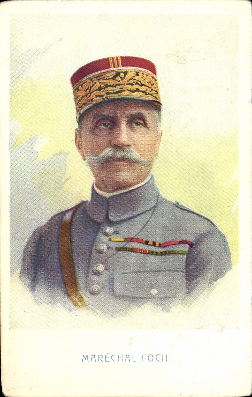 CPA Marechal Foch Militaria