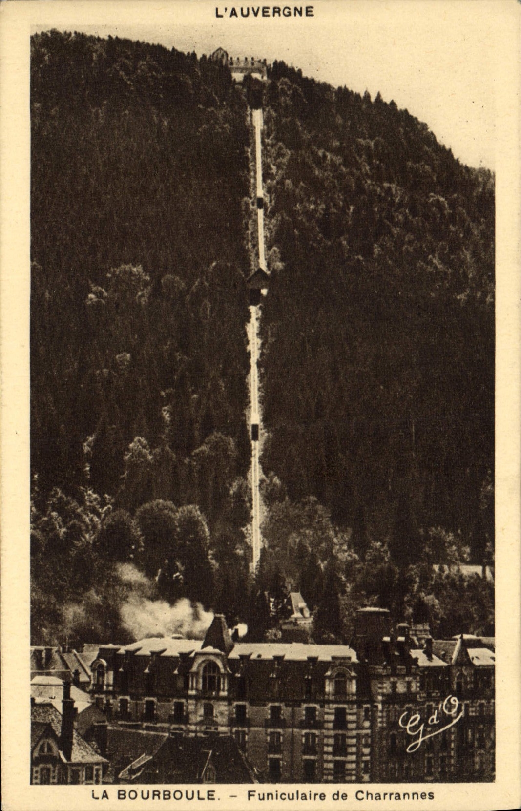 CPA L'Auvergne La Bourboule Funiculaire de Charrannes