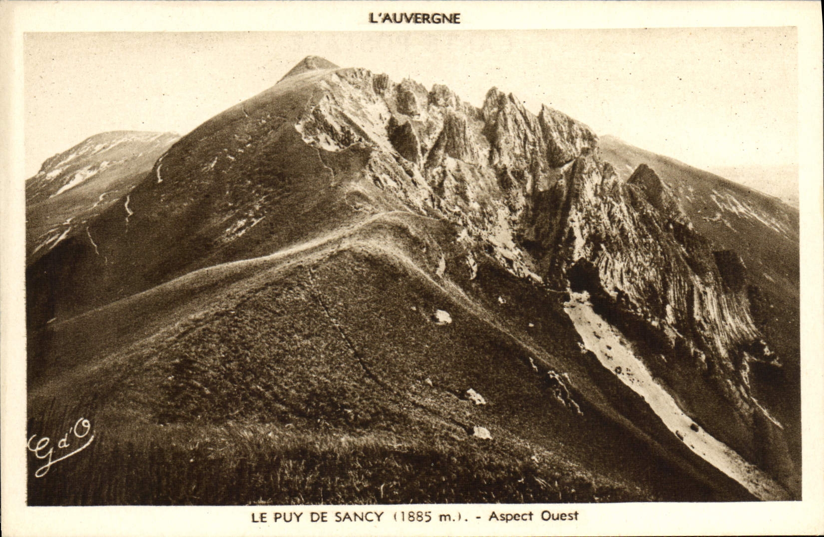 VINTAGE POSTCARD Auvergne Puy De Sancy Western Aspect