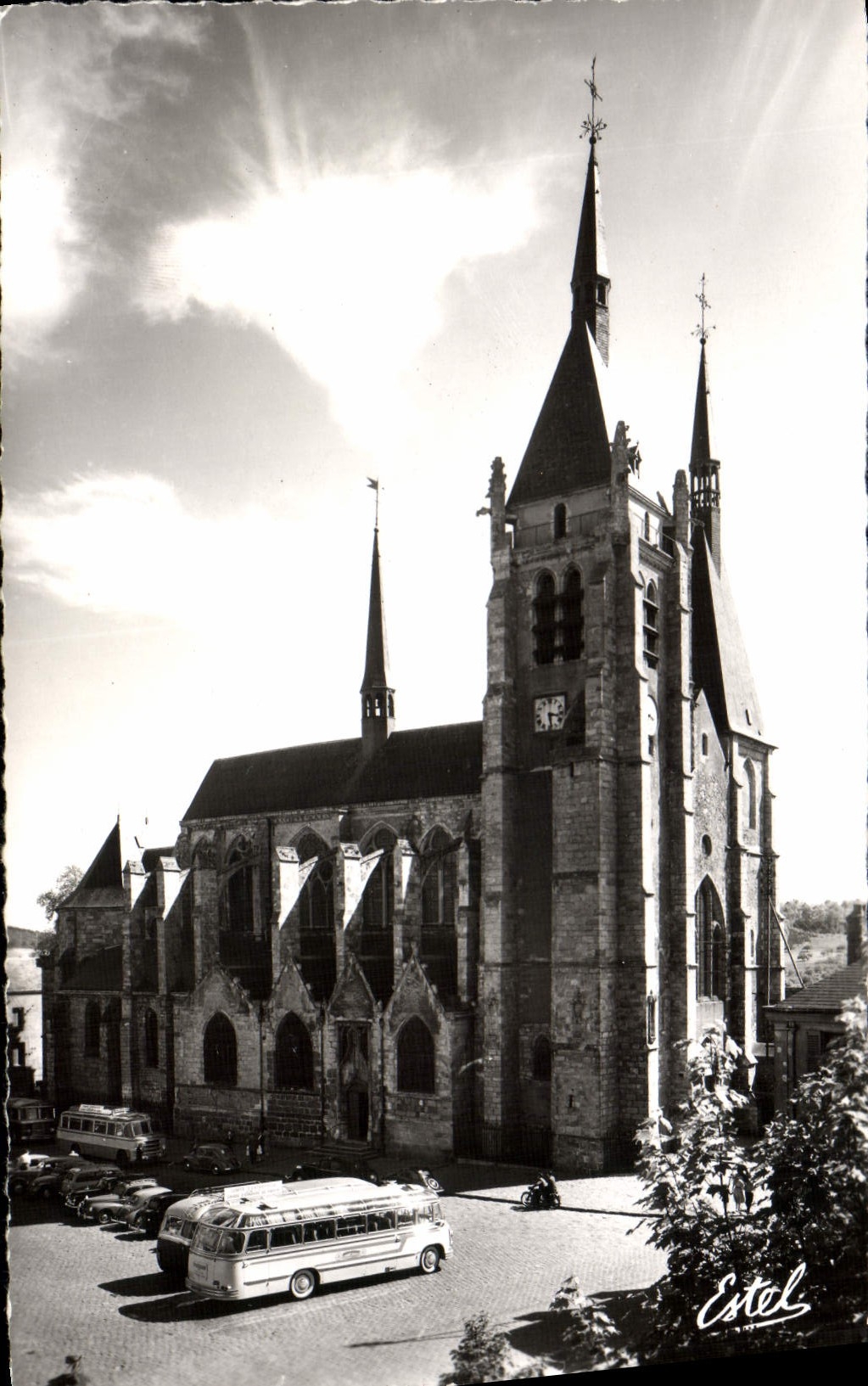 MODERN CARD Dourdan the Church Saint Germain