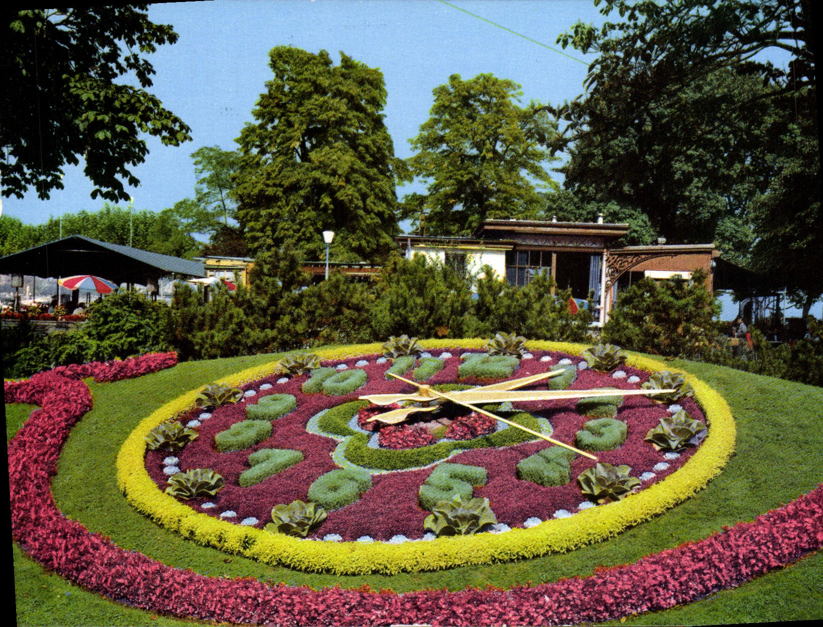 MODERN CARD Geneva the Flowered clock and the Iron boiler