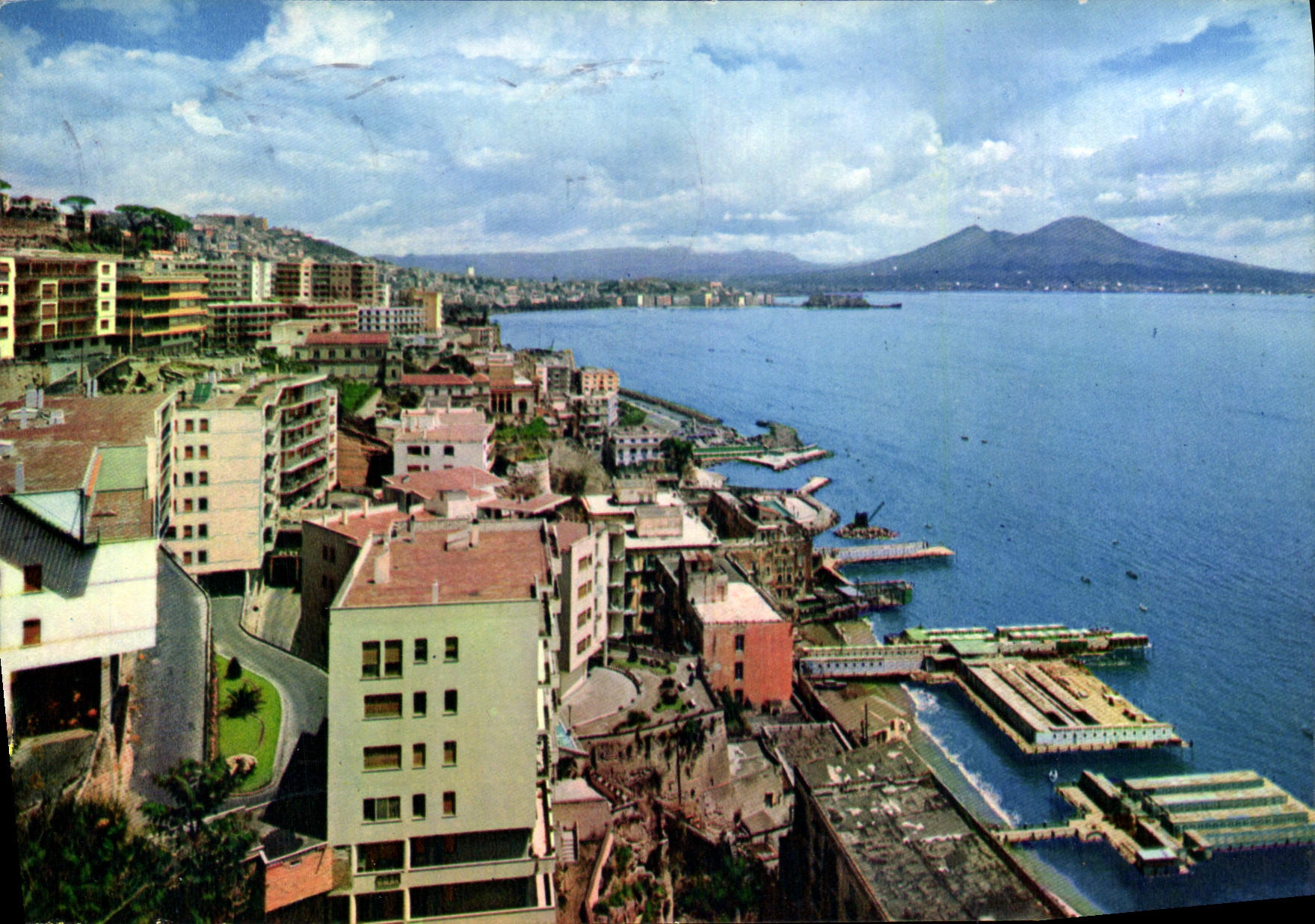 POSTAL MODERNA panorama de Napoli
