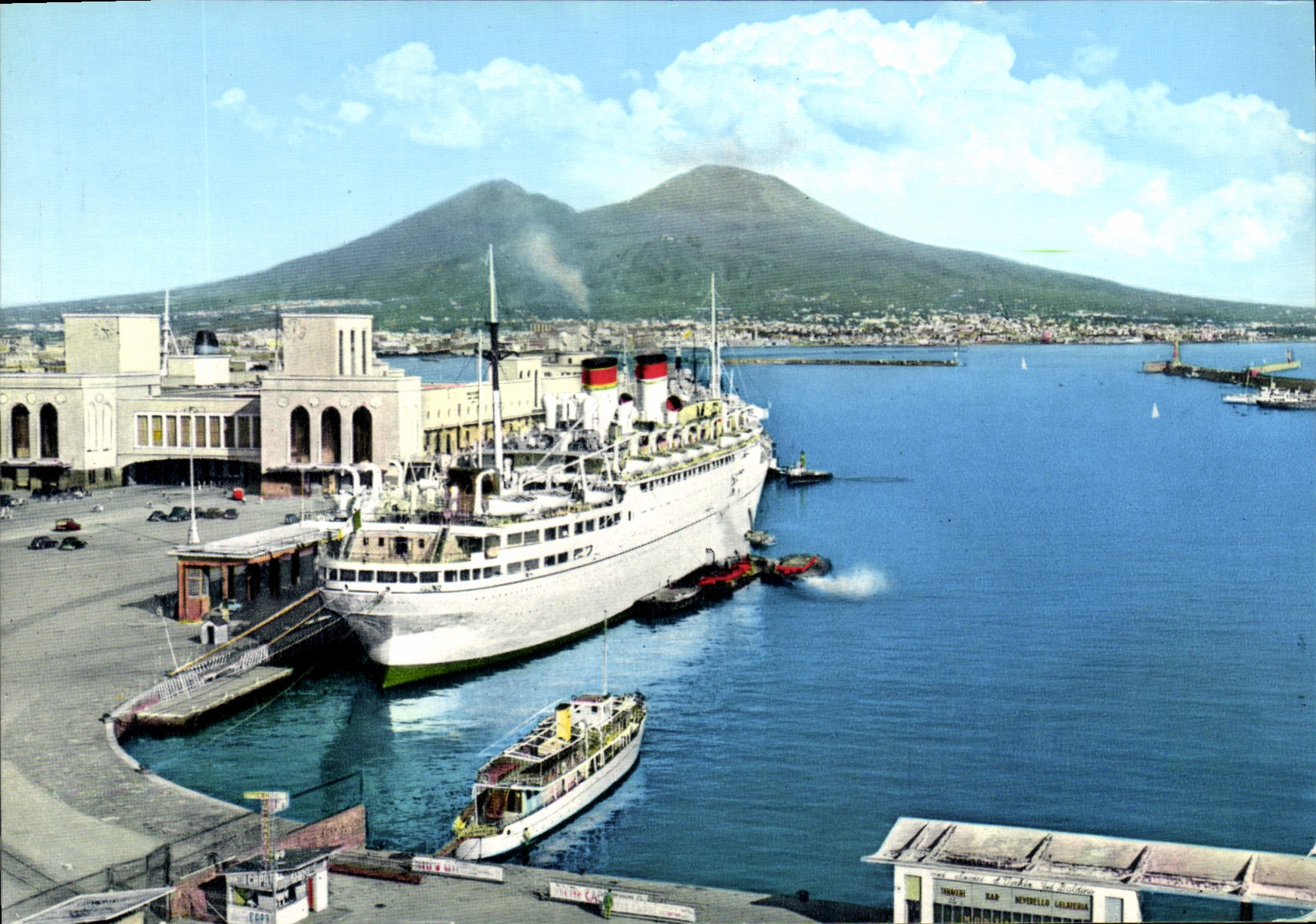 POSTAL MODERNA barco de Napoli Stazlone Marittima