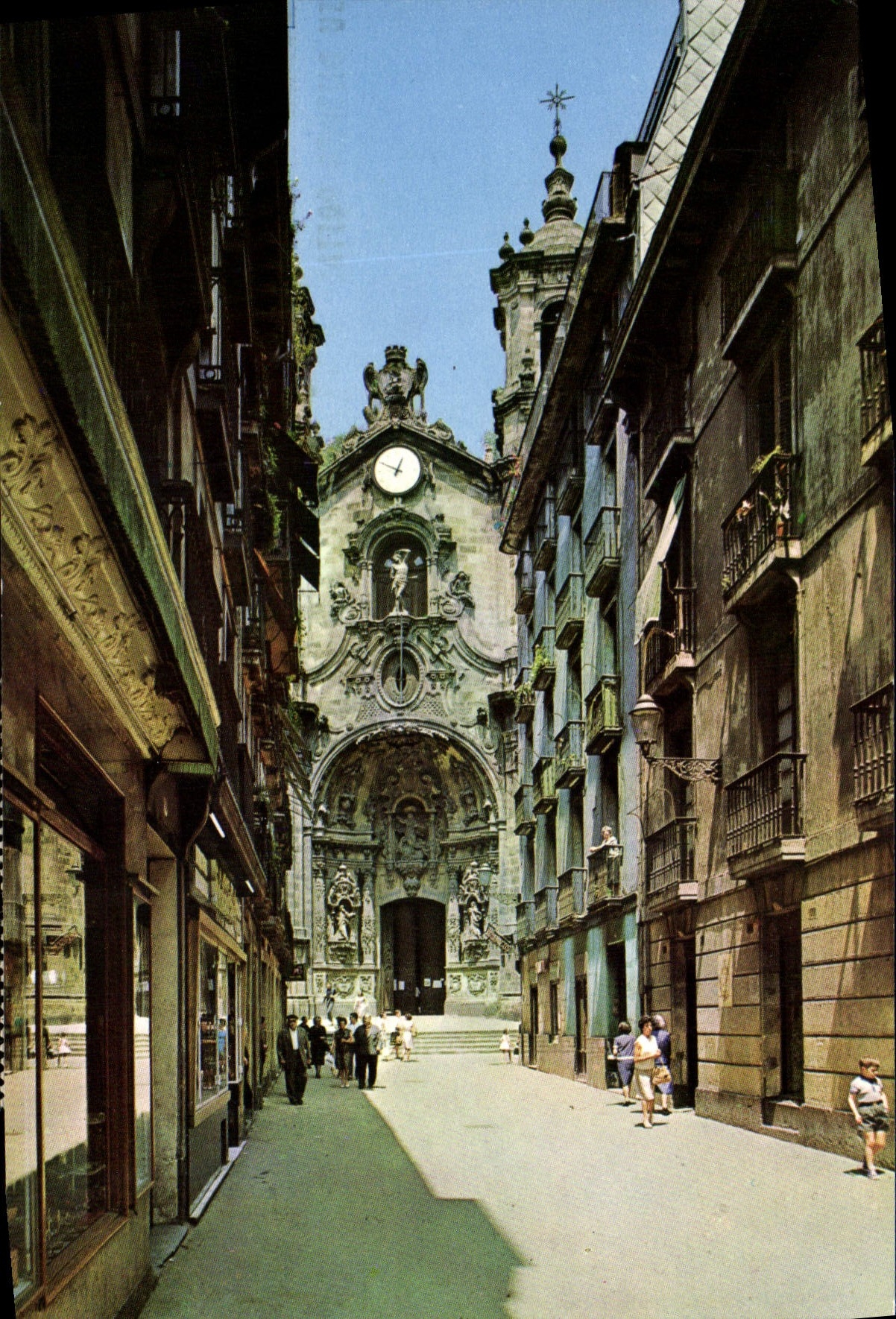 MODERN CARD San Sebastian Iglesia de Santa Maria