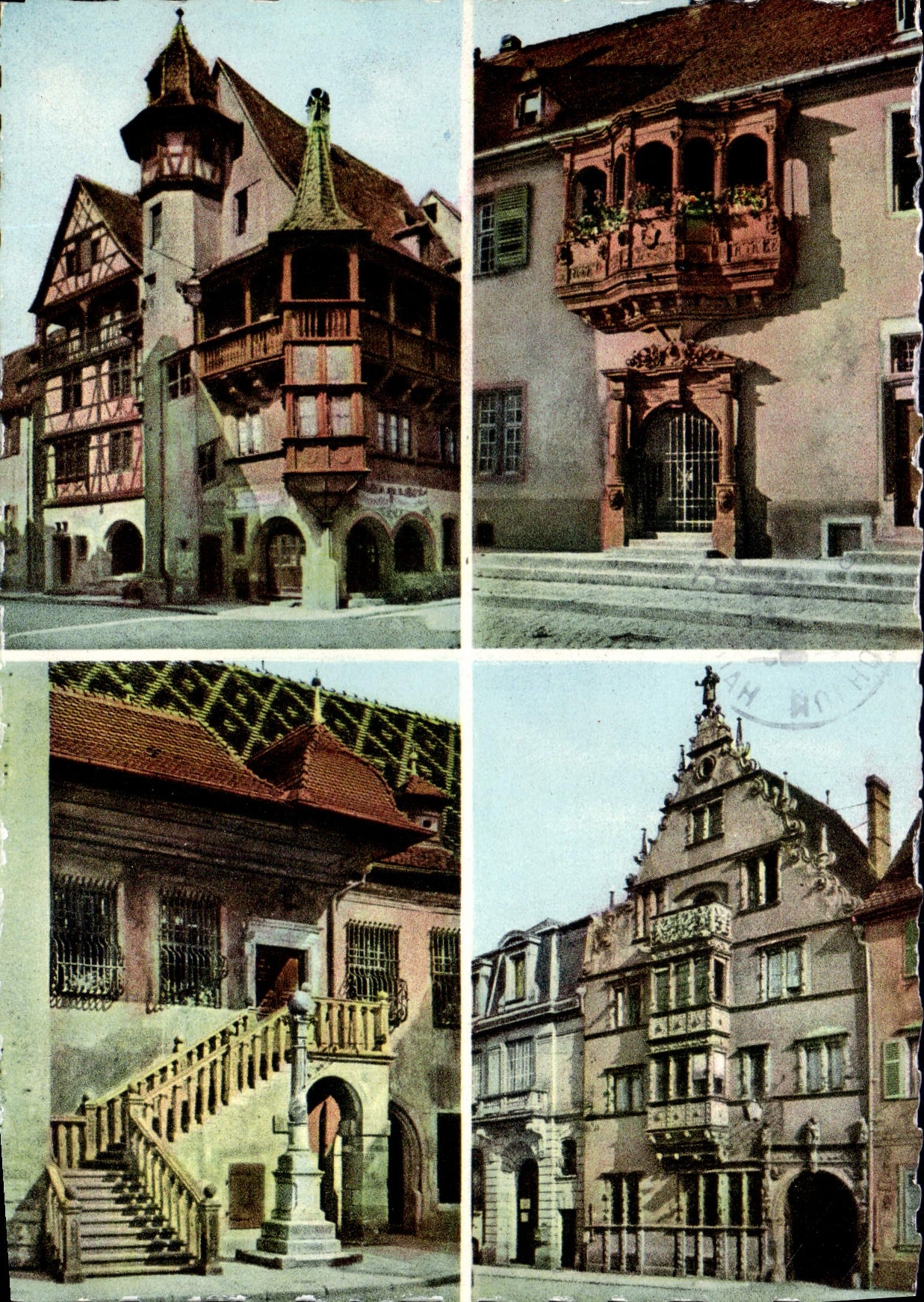 MODERN CARD Colmar House Pfister Ancien sits of Escalier justice of the old Customs House of the Heads