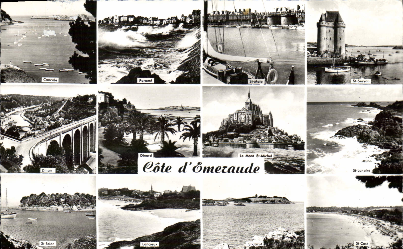 CPM Cote d'Emeraude Mont Saint Michel Cancale Parame St Malo St SErvan Dinan St Briac