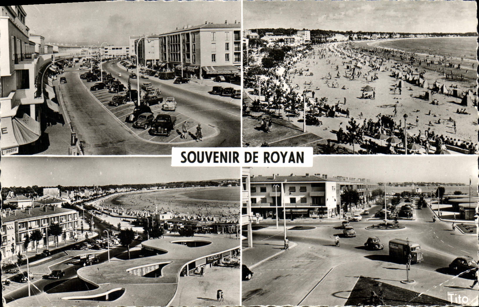 CPM Souvenir De Royan Rue de la Republique Bd Frederic Garnier Bd de la Grandiere 