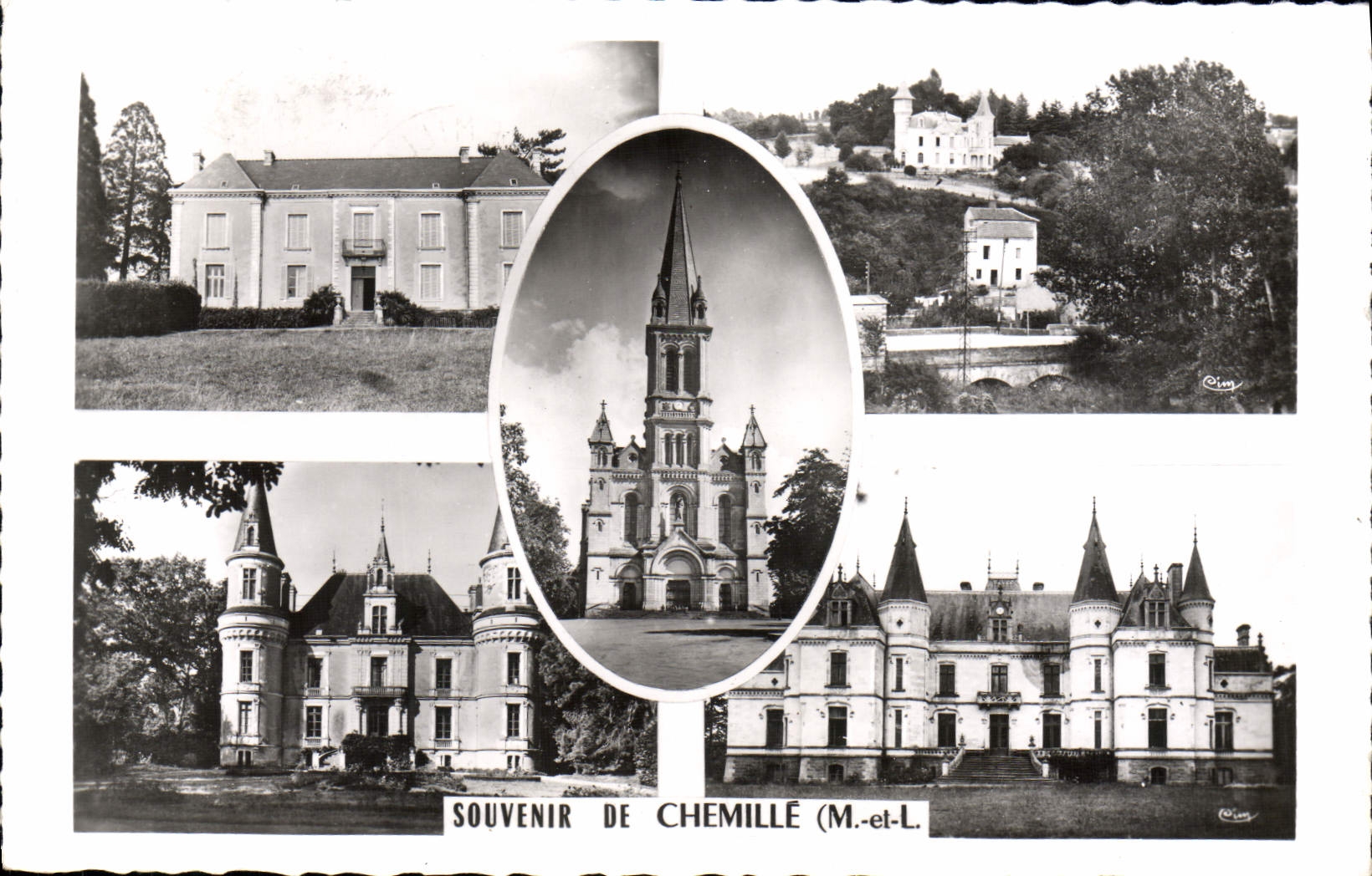 MODERN CARD To remember De Chemille castle