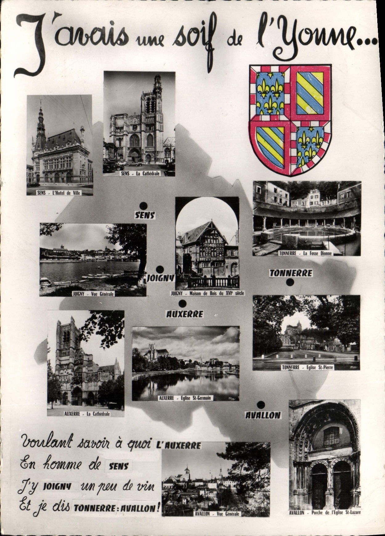 CPM J'avais une Soif De l'Yonne Sens Tonnerre Auxerre