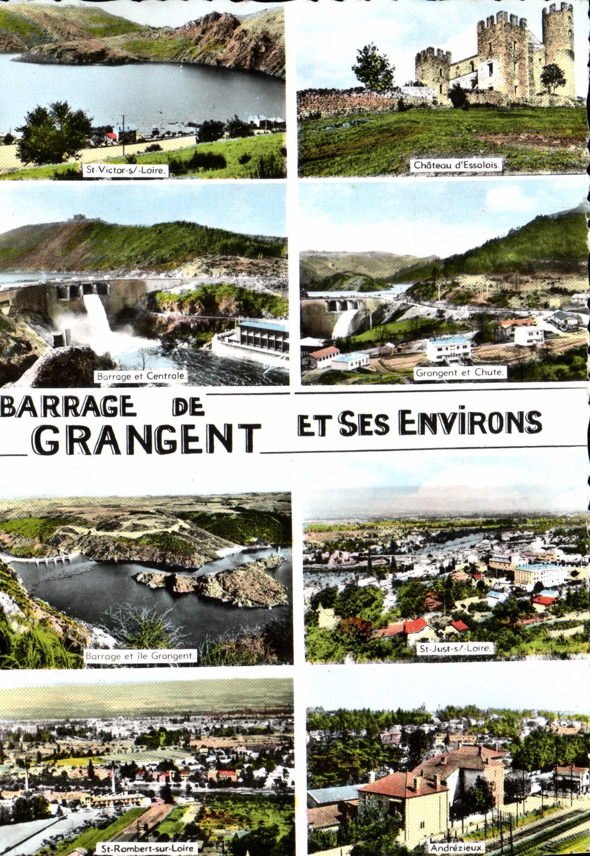 CPM Barrage De Grangent Environs de St Etienne Essalois St Victor St Just Andrezieux St Rambert