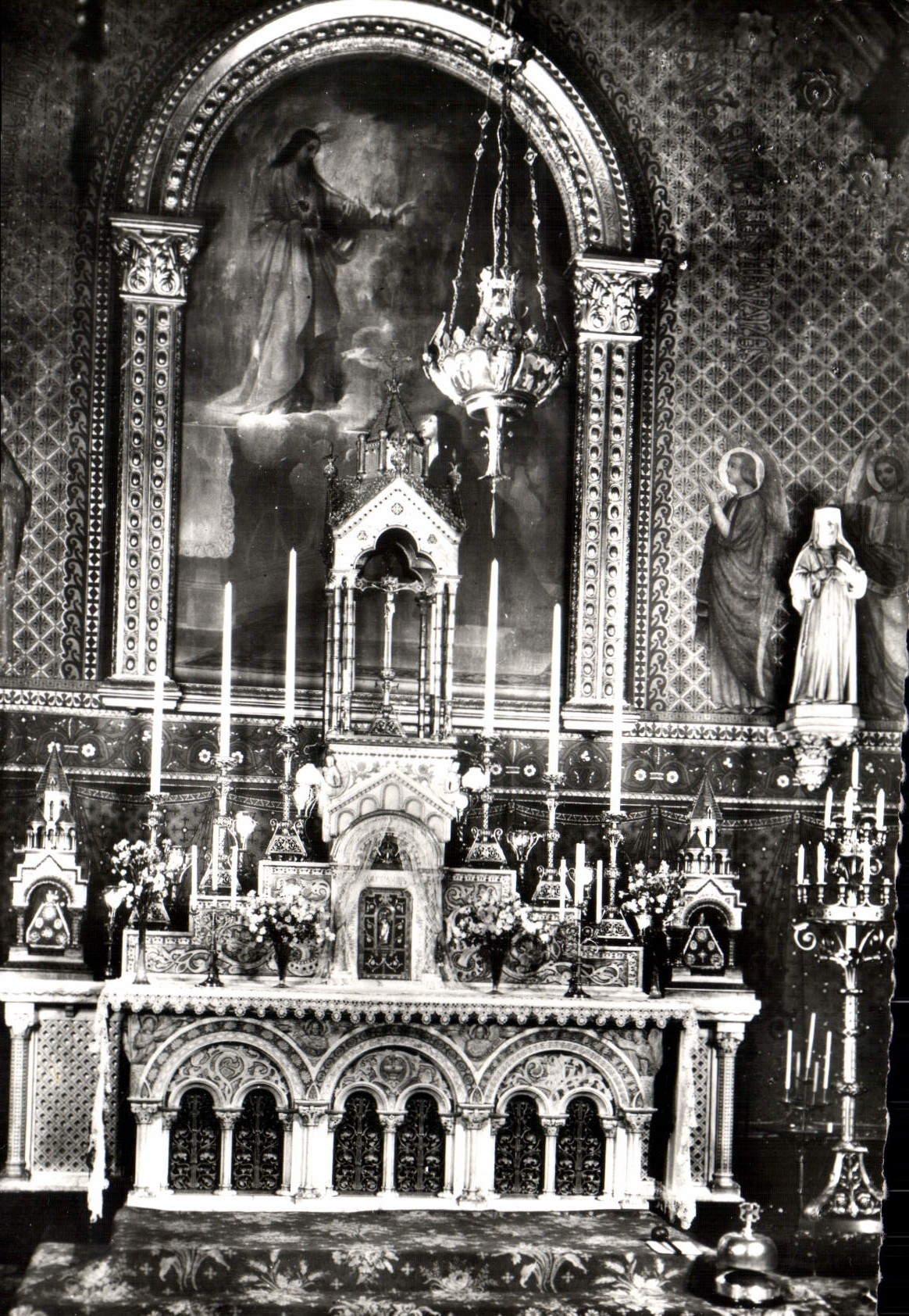 POSTAL MODERNA puente principal del horno de Paray Monial del santuario de los aspectos del corazón de la consagración