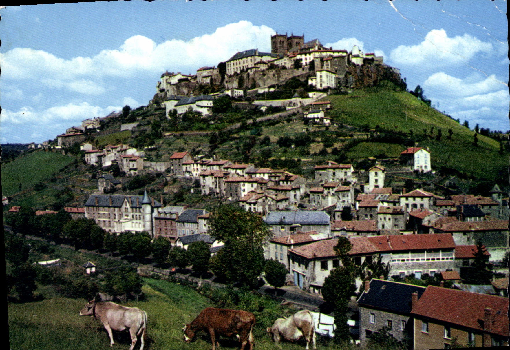 MODERN CARD the Picturesque Cantal Holy Flour View