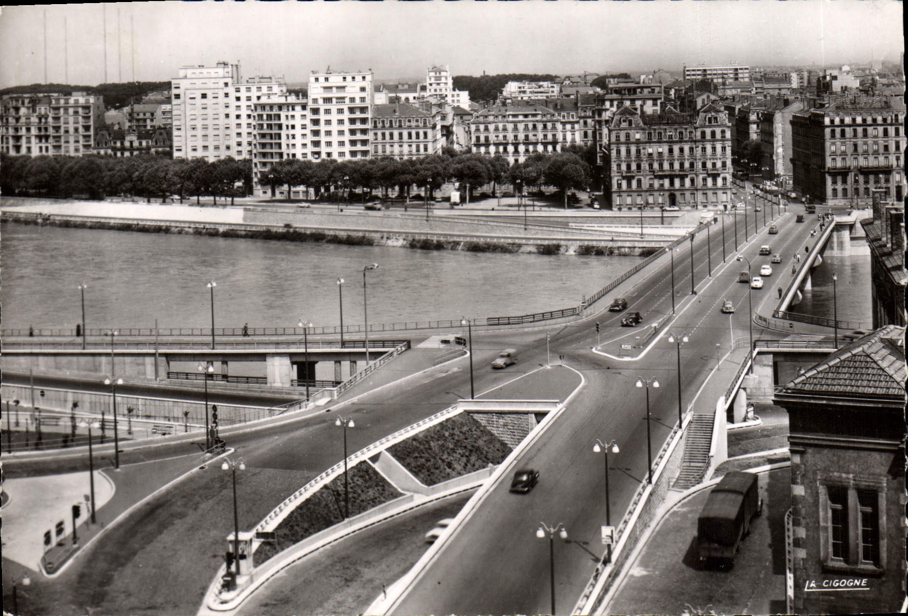 POSTAL MODERNA Lyon salió el túnel del puente De Lattre De Tassigny