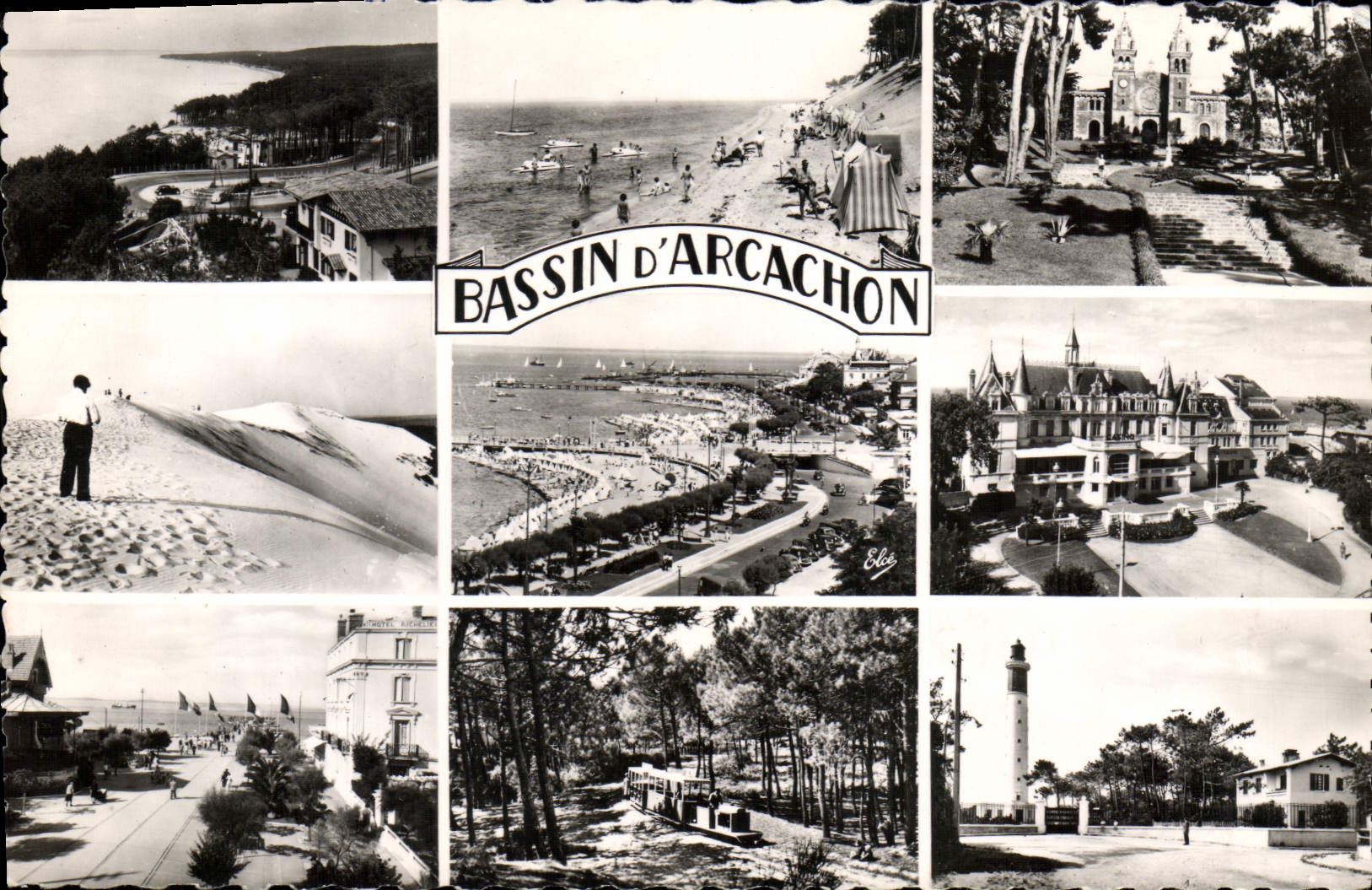 CPM Bassin d'Arcachon La corniche Plage des Abatilles Notre Dame des Passes La dune